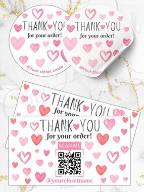 120 Pack QR Personalized Thank You Cards & Stickers